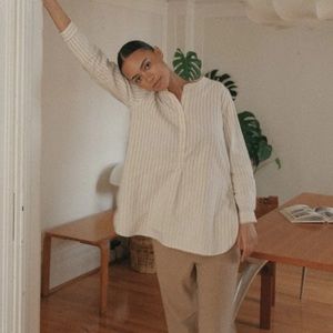 Gillian Stevens Theo Tunic - Natural Linen - Size 2